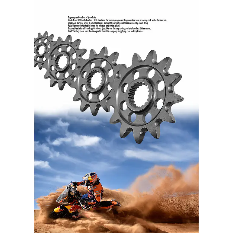 Piñón de Ataque SuperSprox Kawasaki KLR 650. De 15 dientes. 5