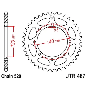 Catalina JT Sprockets Kawasaki KLR650. 43 Dientes