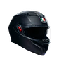 Casco AGV K3 Negro Matte (ECE22.06). QR Acreditación Chilena - Miniatura 1