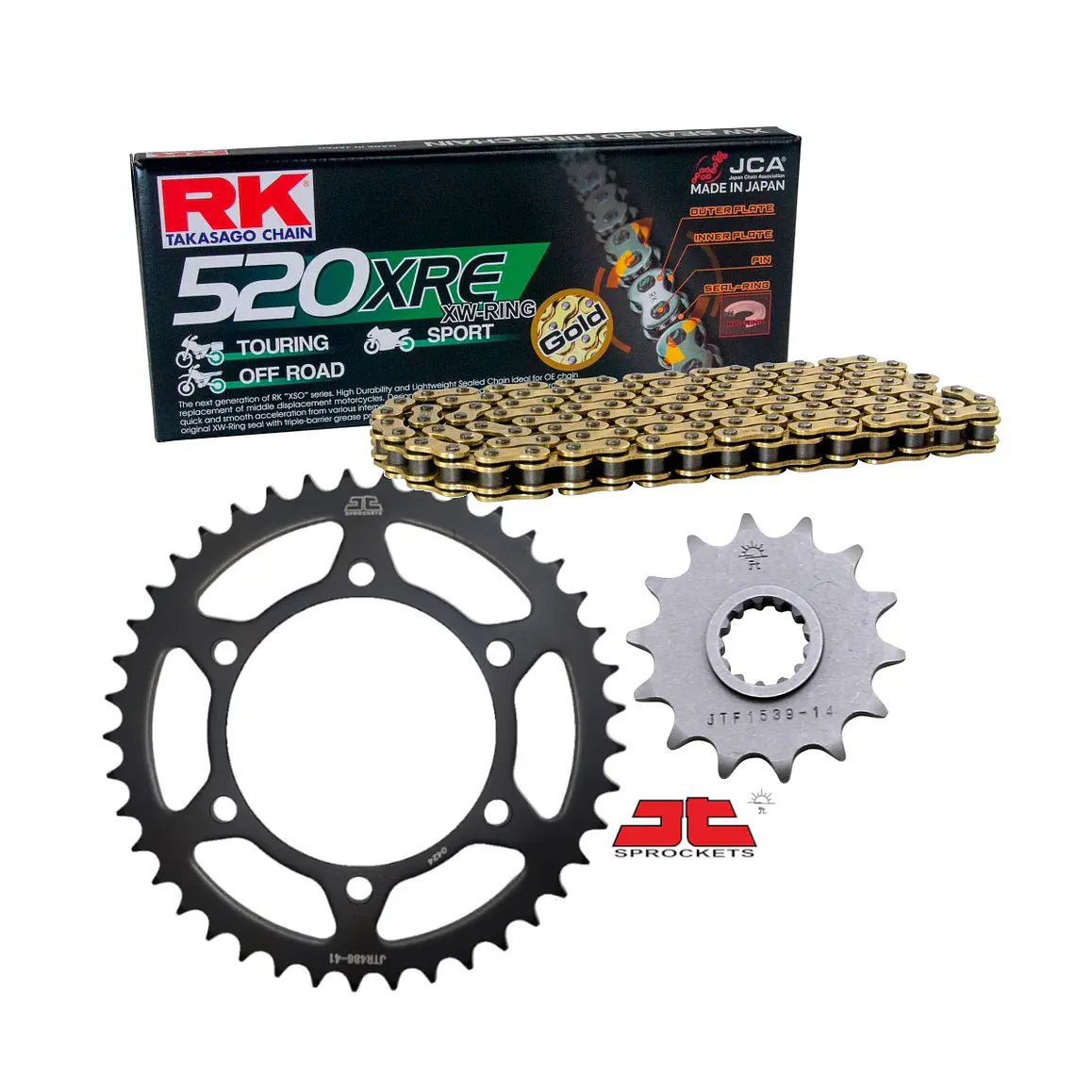 Kit de Transmisión Kawasaki Ninja 400, Z400.  RK - JT Sprockets 1