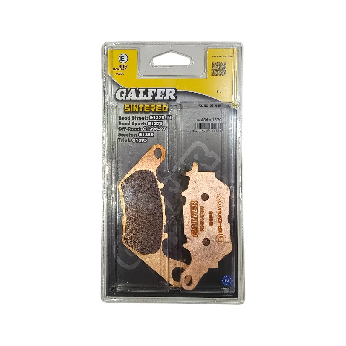 Pastillas de Freno Traseras Yamaha R3, MT-03, R3A. Galfer Sinterizada 1