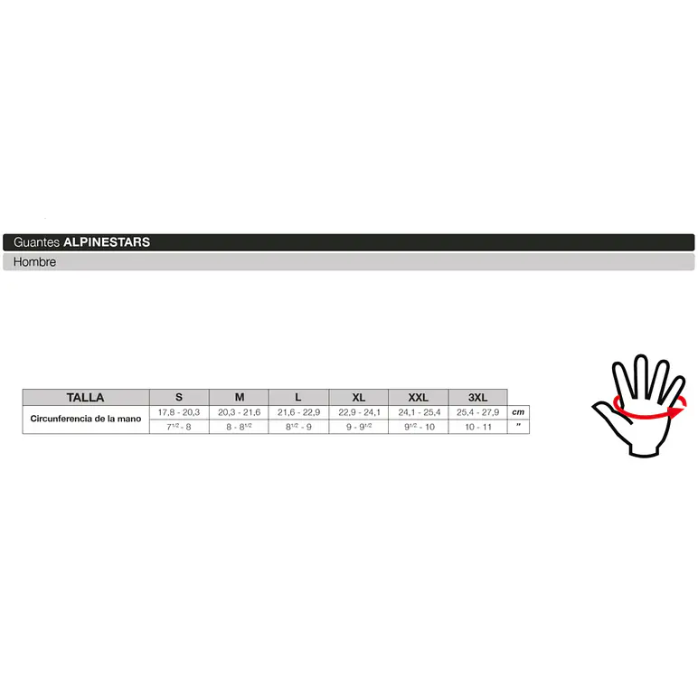 Guantes Alpinestars SP-3. Diseño Racing, Color Negro-Rojo, Cuero 3