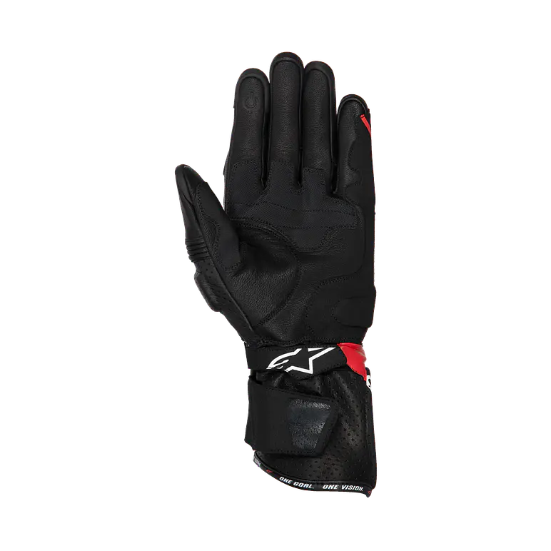 Guantes Alpinestars SP-3. Diseño Racing, Color Negro-Rojo, Cuero 2