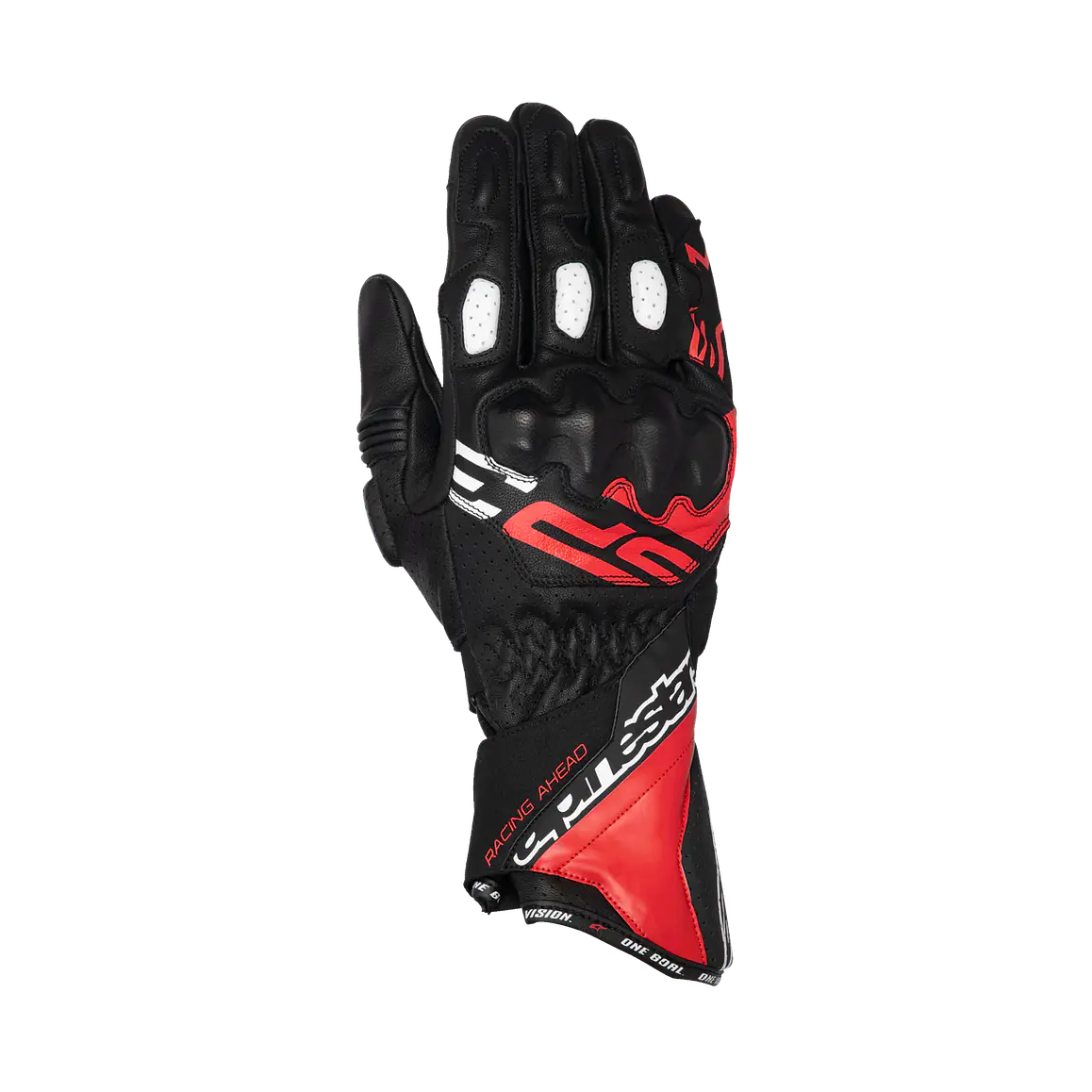 Guantes Alpinestars SP-3. Diseño Racing, Color Negro-Rojo, Cuero 1