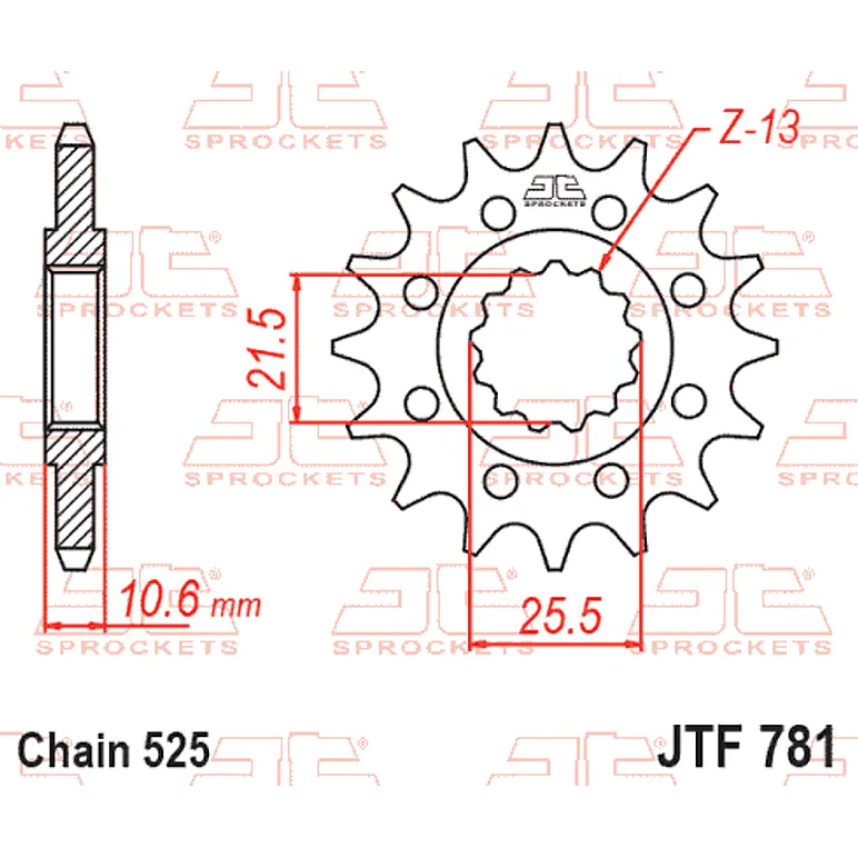 Piñón de Ataque JT Sprockets Benelli 302 S, TNT300, Leoncino 500, TRK502 3