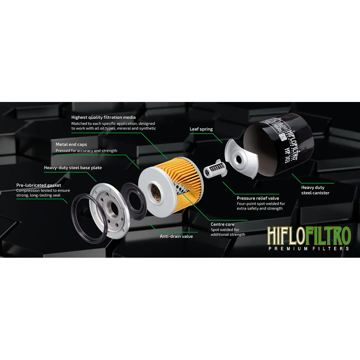 Filtro de Aceite HifloFiltro Benelli 302 S, TNT300, 502C, TRK 502. HF-191 4