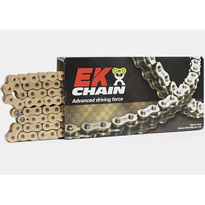 Cadena EK 520 SRO. Con O'ring, Japonesa, 120L, con Clip, Dorada