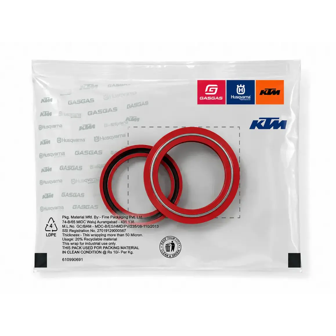 Kit Retenes de Telescópicas KTM Duke 200, 250, 390. Genuino 2
