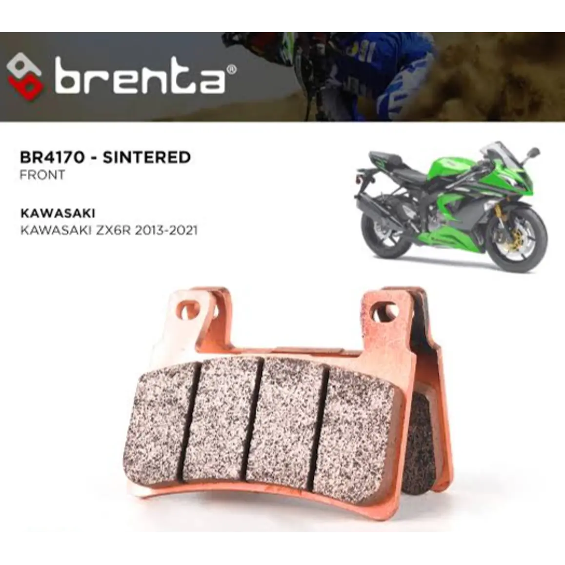 Pastillas de Freno Delanteras Kawasaki ZX6R. Brenta Sinterizadas 3