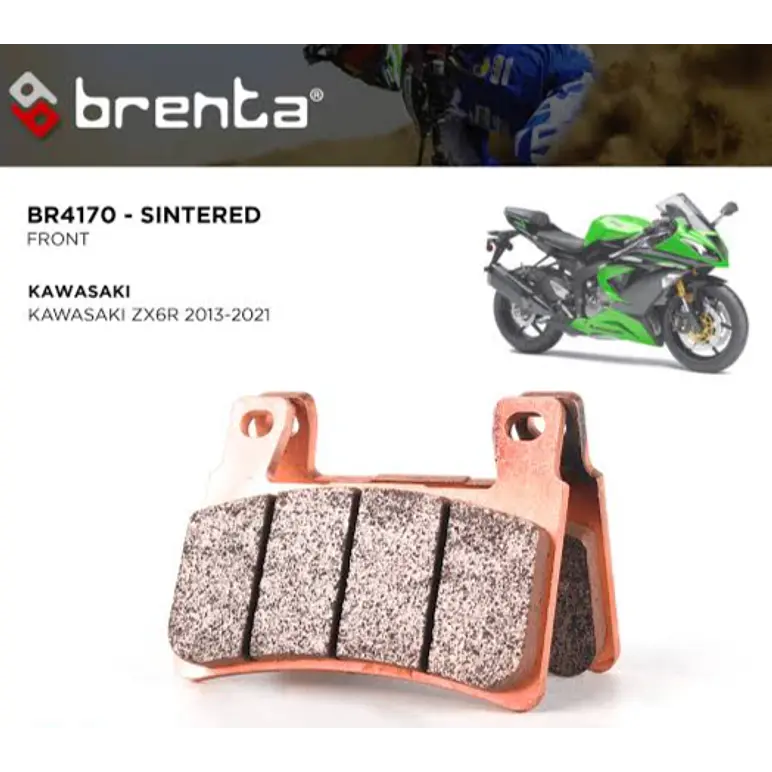 Pastillas de Freno Delanteras Kawasaki ZX6R. Brenta Sinterizadas 3