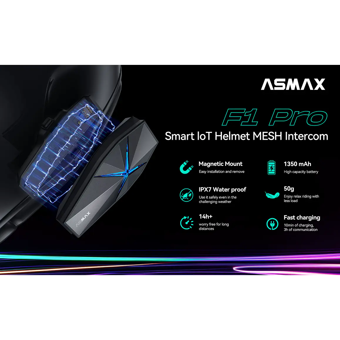 Intercomunicador Asmax F1 Pro 6