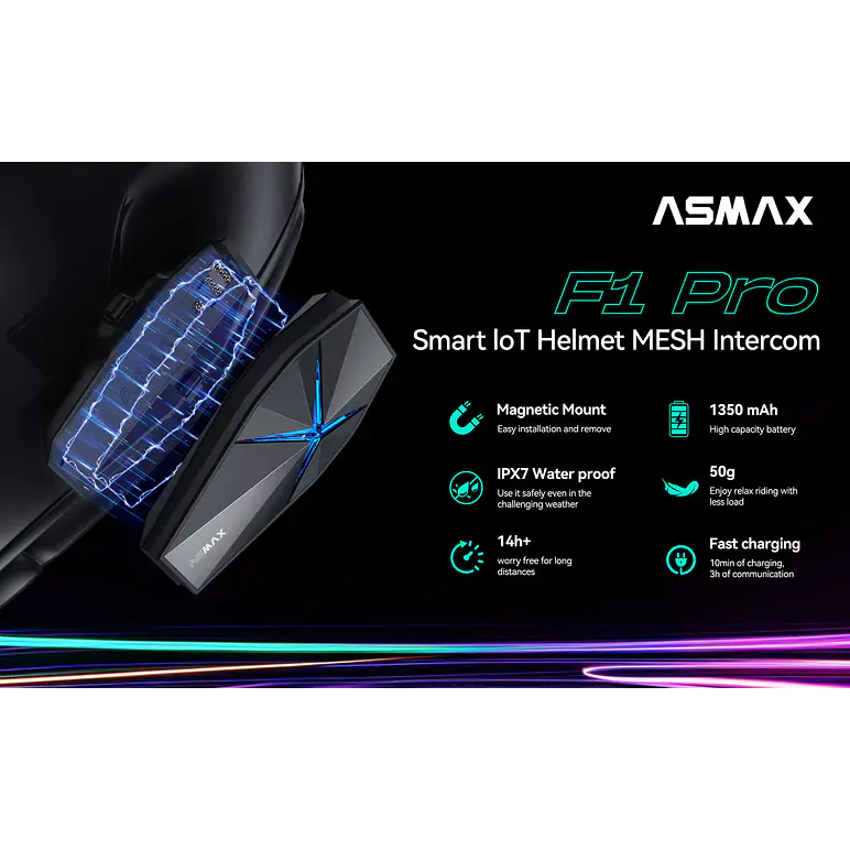 Intercomunicador Asmax F1 Pro 6
