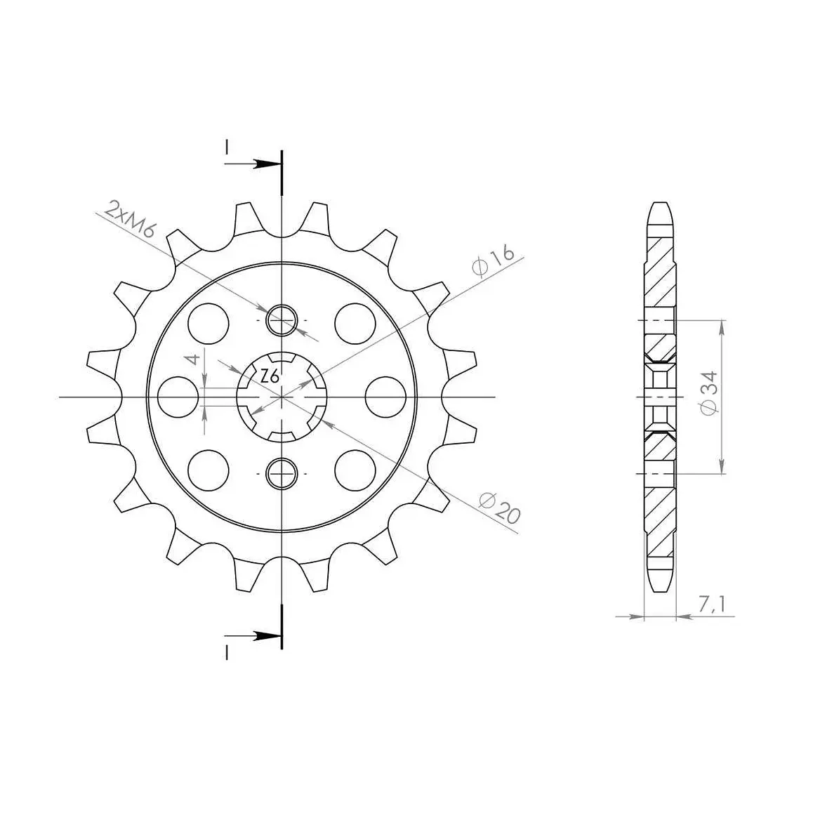 Piñón de Ataque JT Sprockets KTM Duke 200, RC200. (14 dientes) 3