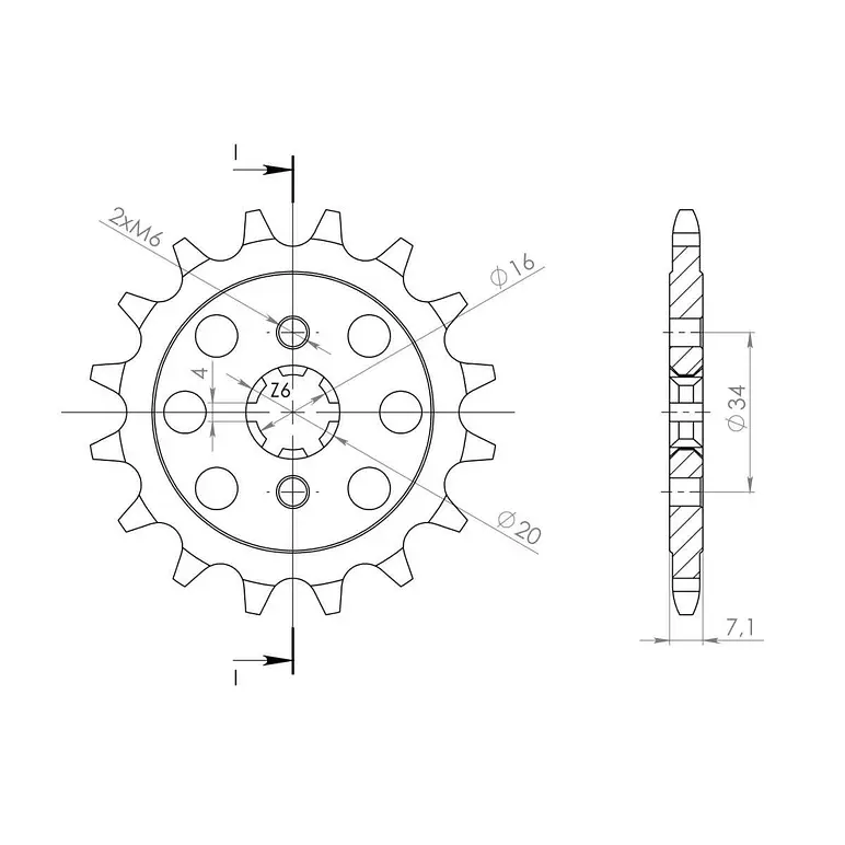 Piñón de Ataque JT Sprockets KTM Duke 200, RC200. (14 dientes) 3