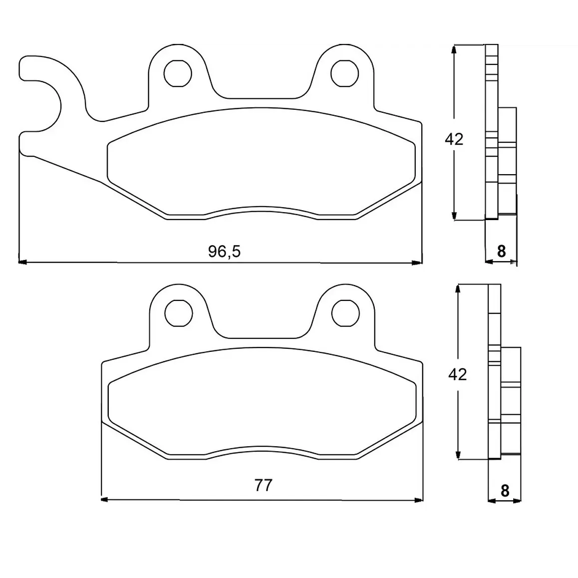Pastillas de Freno Traseras Triumph Tiger 1200 XCX. Brenta Sinterizada 4