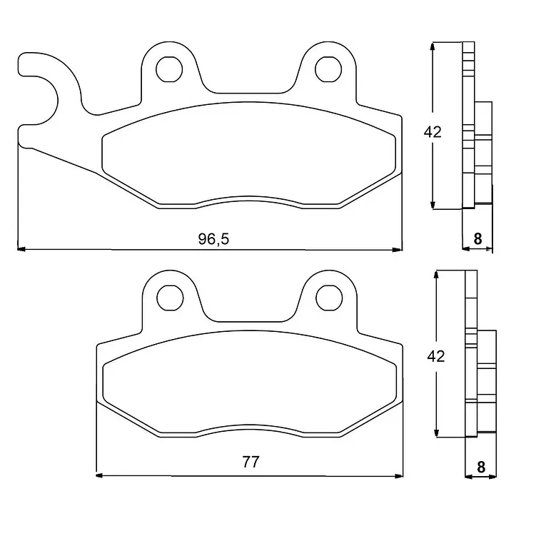 Pastillas de Freno Traseras Triumph Tiger 1200 XCX. Brenta Sinterizada 4