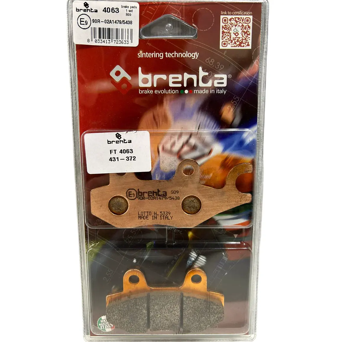 Pastillas de Freno Traseras Triumph Tiger 1200 XCX. Brenta Sinterizada 1