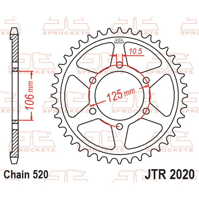 Kit de Transmisión Triumph Trident 660.  EK - JT Sprockets 6