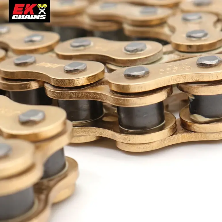 Cadena EK 530 ZVX3. Con NX'ring, Japonesa, 120L, con Remache, Dorada 3