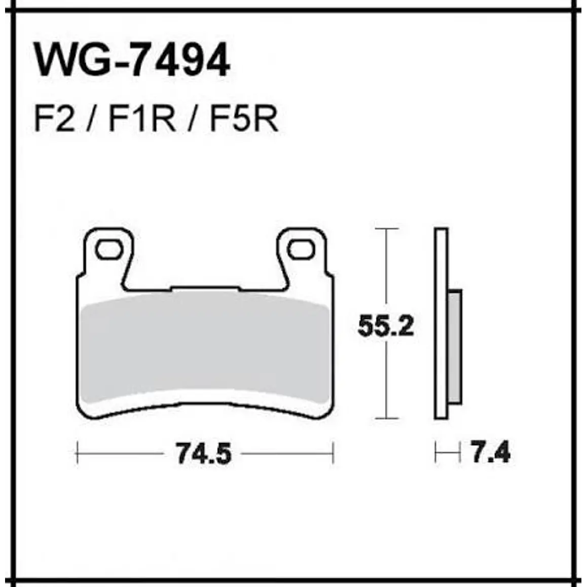 Pastillas de Freno Delanteras Kawasaki ZX6R. (2013-2025). WRP Sinterizada 2
