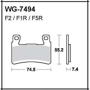 Pastillas de Freno Delanteras Kawasaki ZX6R. (2013-2025). WRP Sinterizada