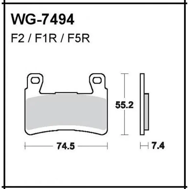 Pastillas de Freno Delanteras Kawasaki ZX6R. (2013-2025). WRP Sinterizada 2