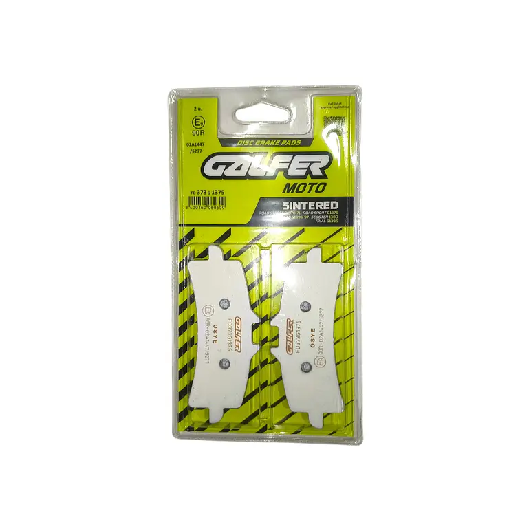 Pastillas de Freno Delanteras Triumph Street Triple 765 RS, Speed Triple 1050 R. Galfer Sinterizada 1