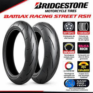 Battlax RS11 Racing Street, 120/70ZR-17. Neumático Bridgestone