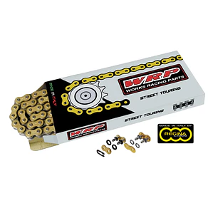 Cadena WRP 520 HZR. Z'ring, Remache y Clip, Italiana, Dorada, 120L