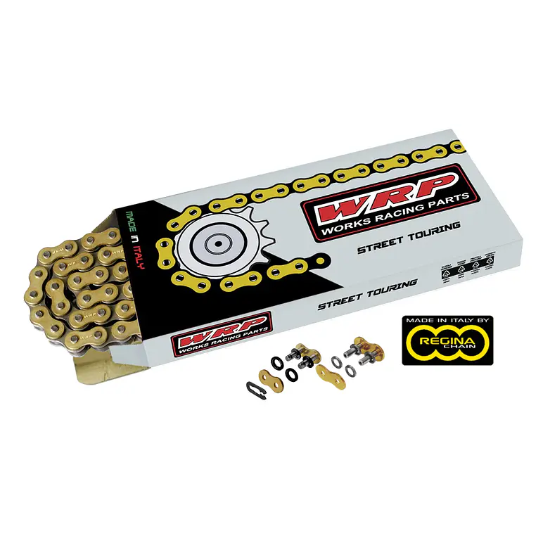 Cadena WRP 520 HZR. Z'ring, Remache y Clip, Italiana, Dorada, 120L 1