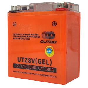 Batería Gel Outdo UTZ8V. (Reemplaza a YTZ8V - YTX7L-BS)