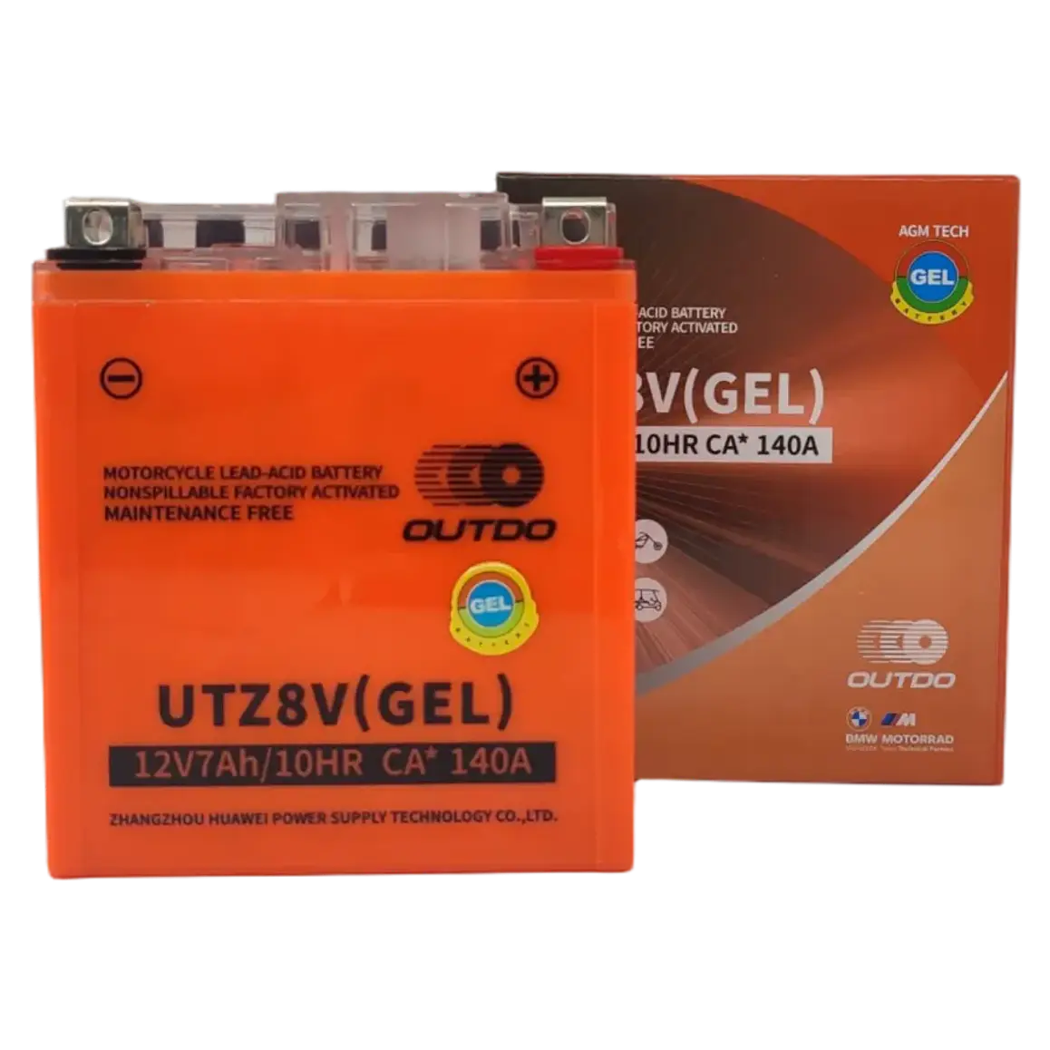 Batería Gel Outdo UTZ8V. (Reemplaza a YTZ8V - YTX7L-BS) 2