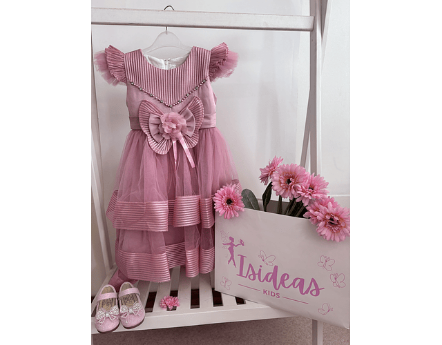 Vestido Auriel Rosa Palo 