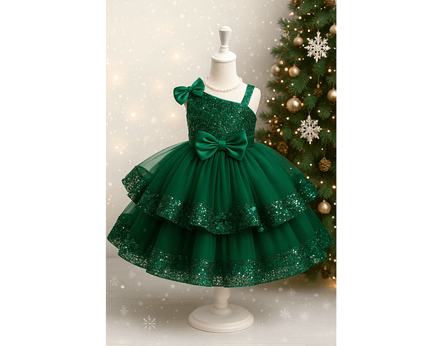 lujoso Vestido Madeline Verde 