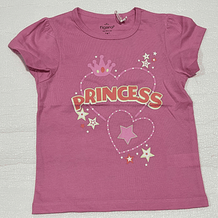 Polera Manga Corta Princesa Rosada