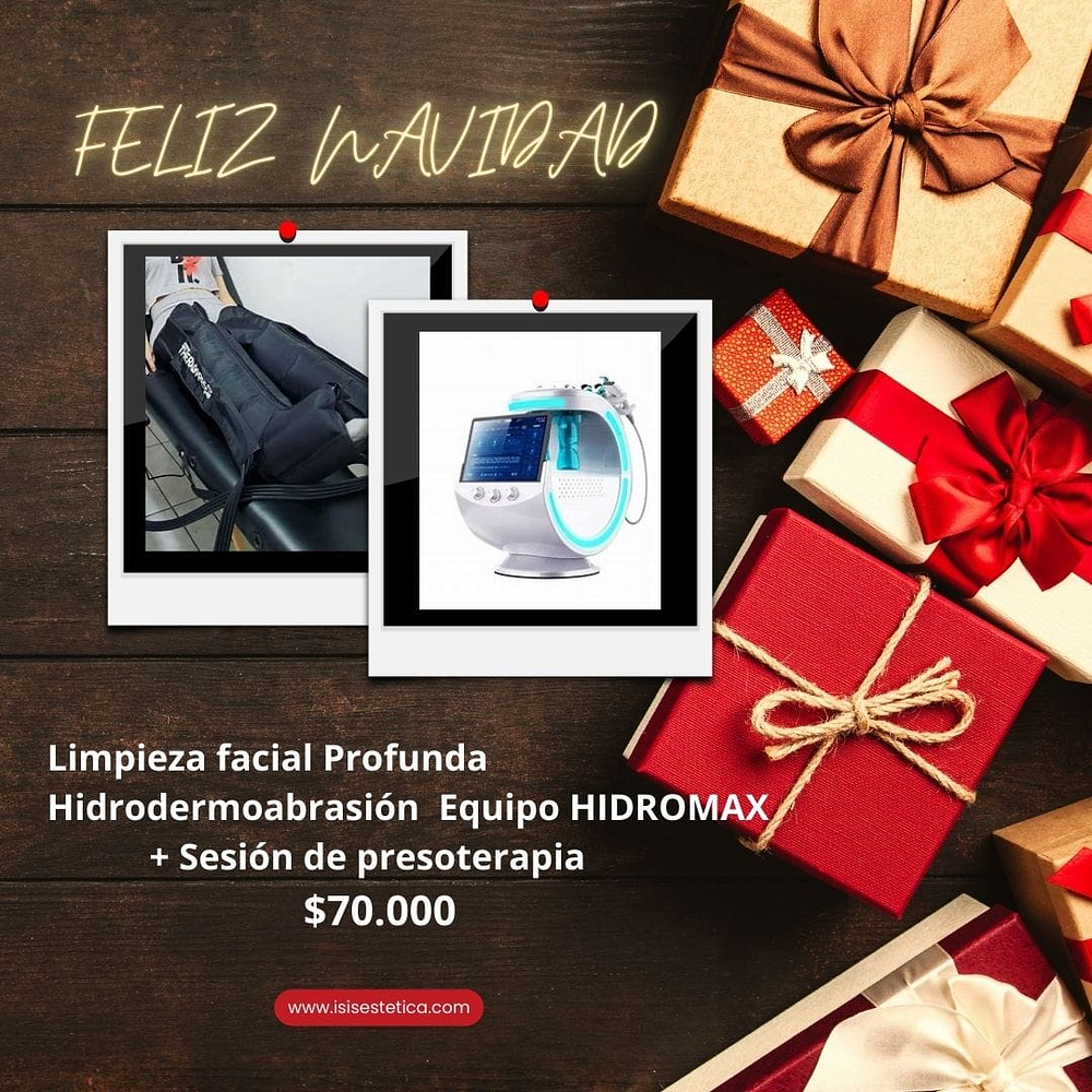 Oferta Navideña Limpieza Facial Profunda Hidromax + Presoterapia 