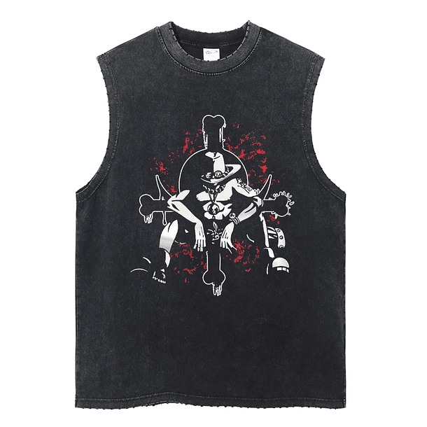 [ISJ] ONE PIECE ACE VINTAGE TANK TOP 