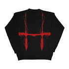 [ISJ] BLOOD MANIPULATION RED KNITTED SWEATER 2