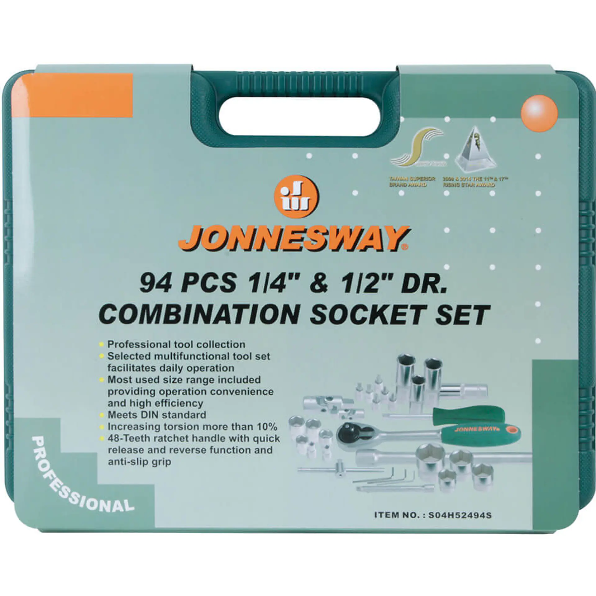 Juego Dados Hexagonales Jonnesway de 1/4 y 1/2 - 94 Piezas 7