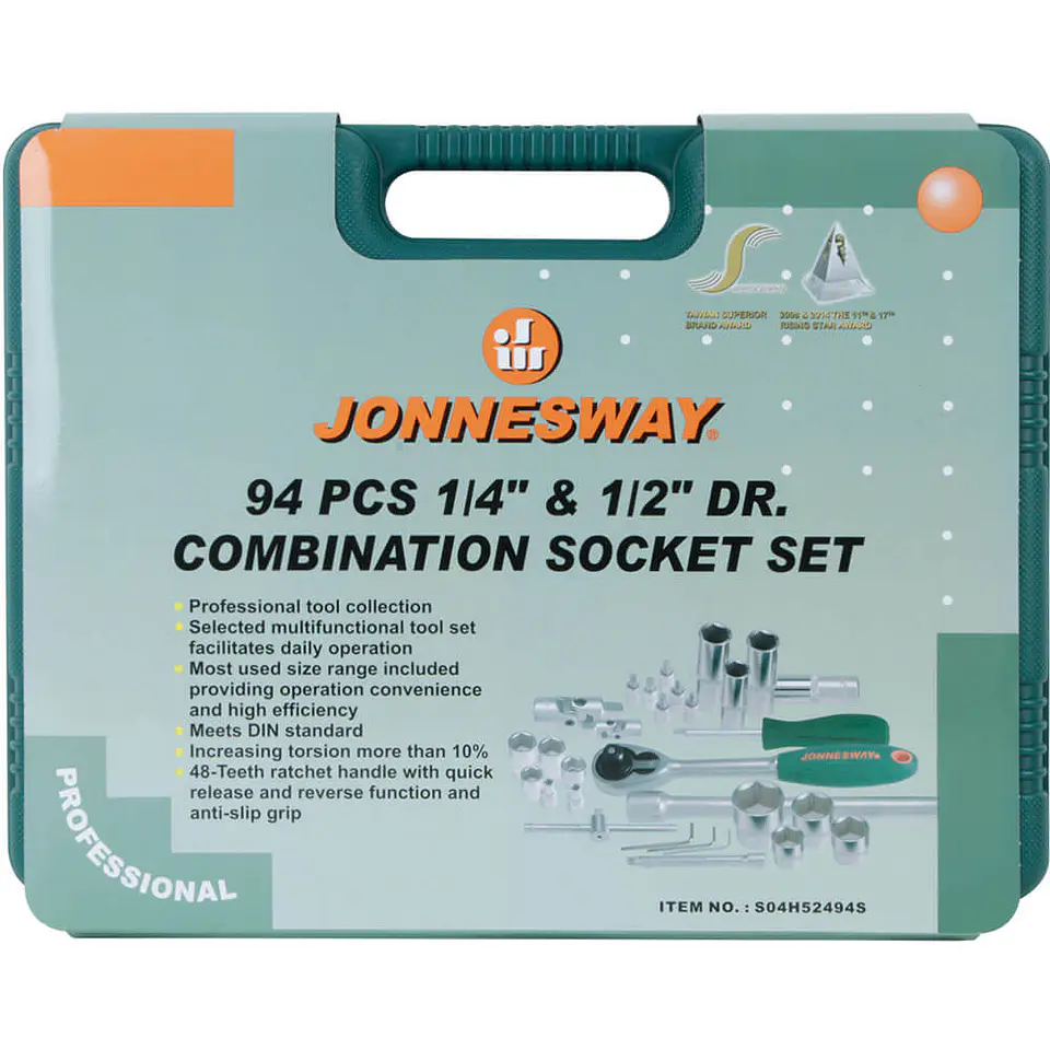 Juego Dados Hexagonales Jonnesway de 1/4 y 1/2 - 94 Piezas 7