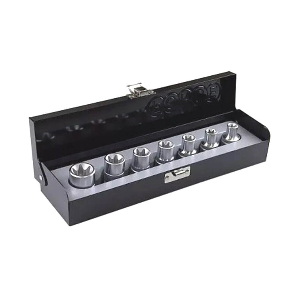 Juego de Dados Torx Hembra Force de 1/2 - 7 Piezas
