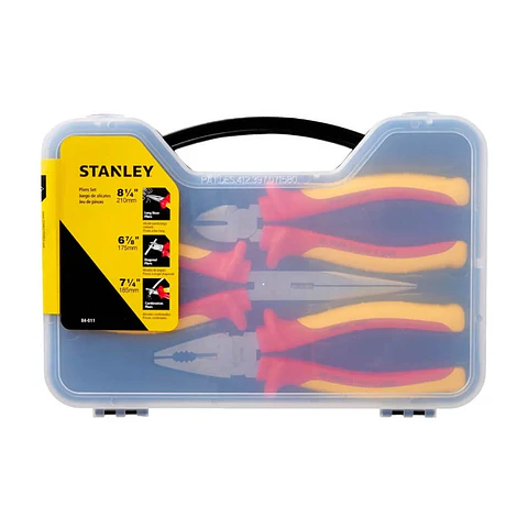 Juego de Alicates Aislados Stanley 1000V - 3 Piezas