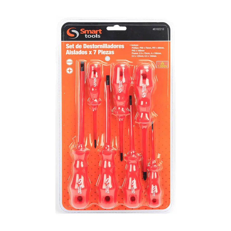 Juego de Destornilladores Aislados Smart Tools - 7 piezas 1
