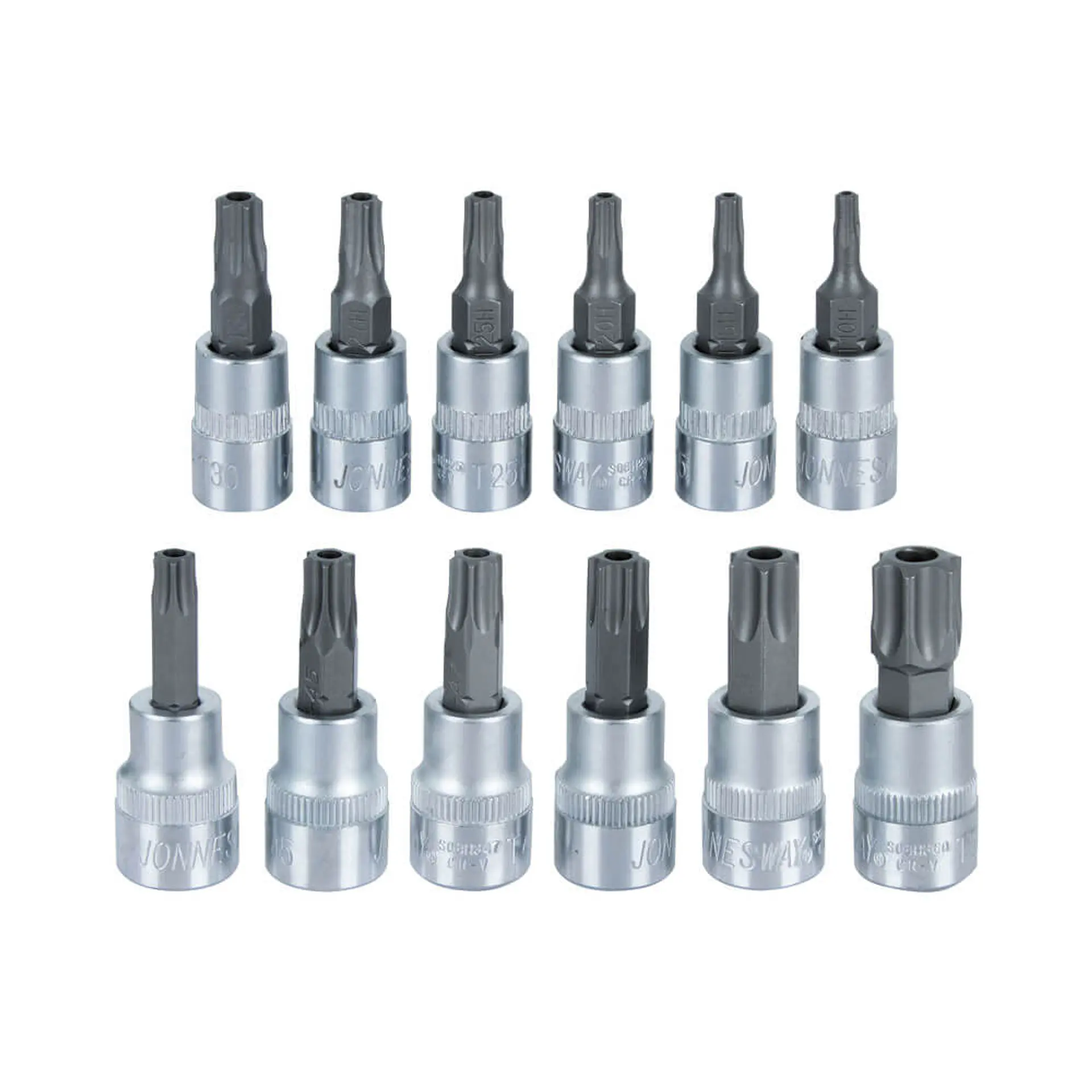 Juego de Dados y Puntas Torx Jonnesway 1/4 y 3/8 - 32 piezas 3