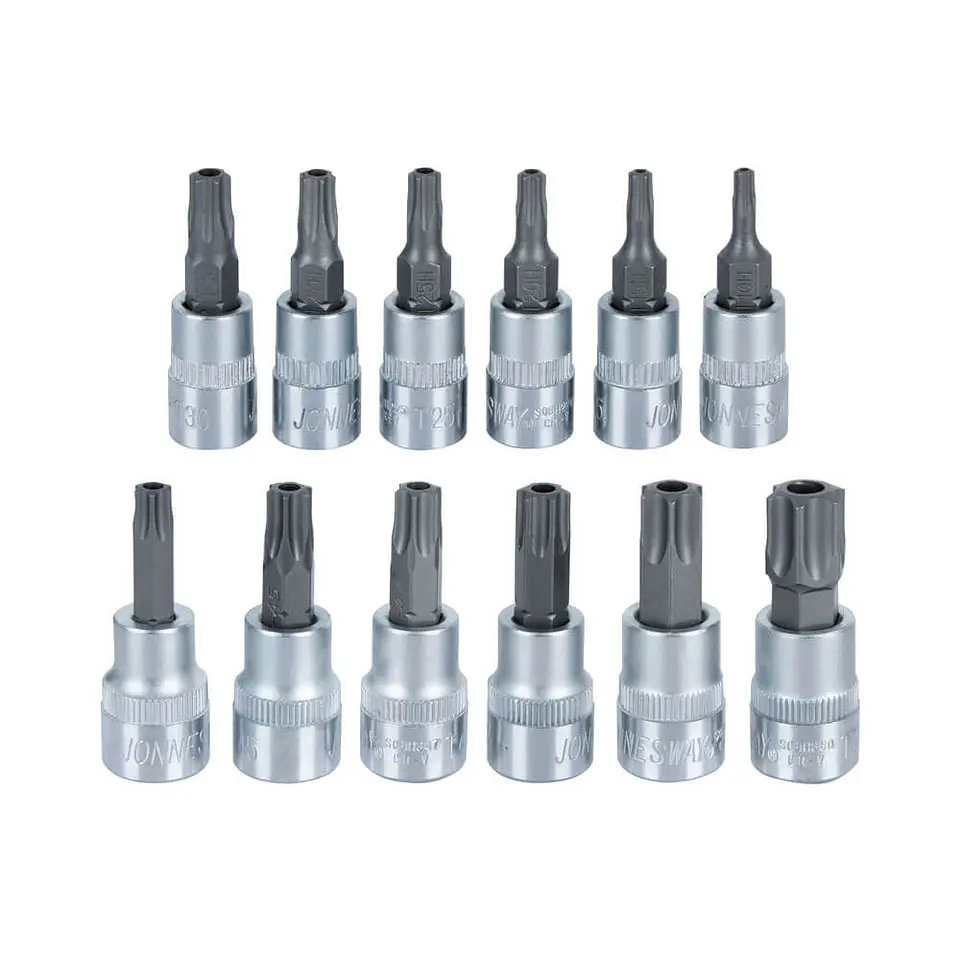 Juego de Dados y Puntas Torx Jonnesway 1/4 y 3/8 - 32 piezas 3