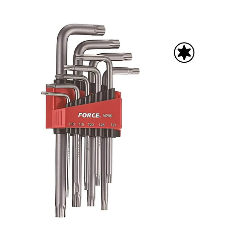 Juego de Llaves Torx Puntas Largas Force - 9 Piezas