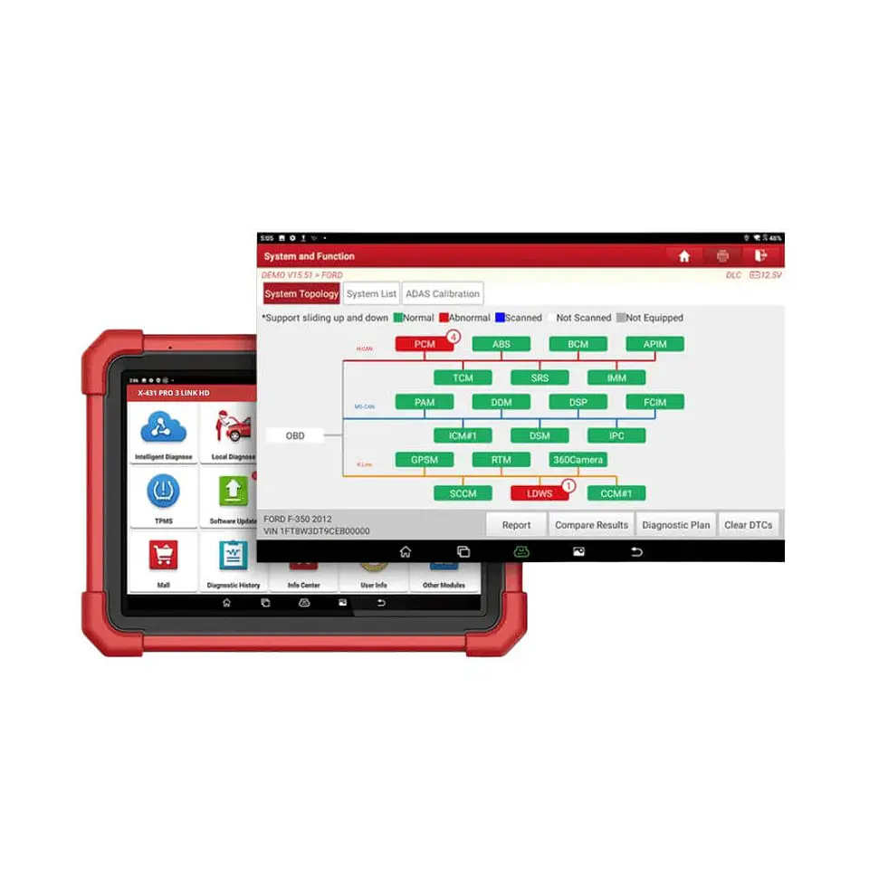 Escáner Launch X431 PRO 3 LINK HD (Vehículos Pesados en 12V y 24V)