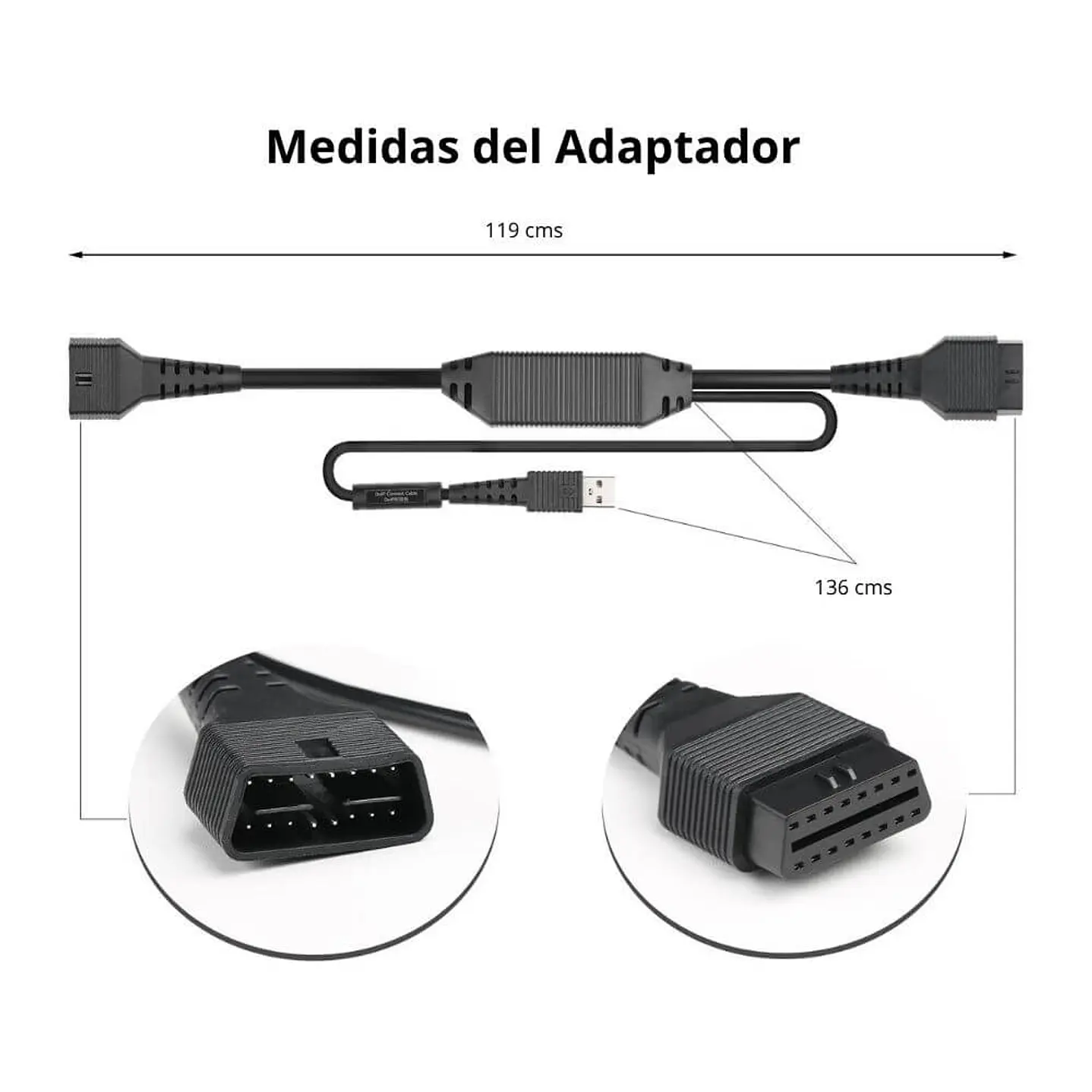 Cable Adaptador DOIP Launch de 16 Pines para DBScar VII 2