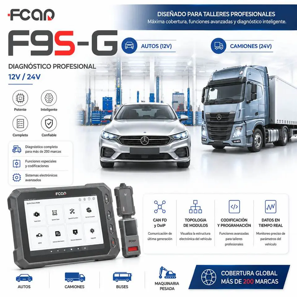 Escáner FCAR F9SG (12v-24v) 2