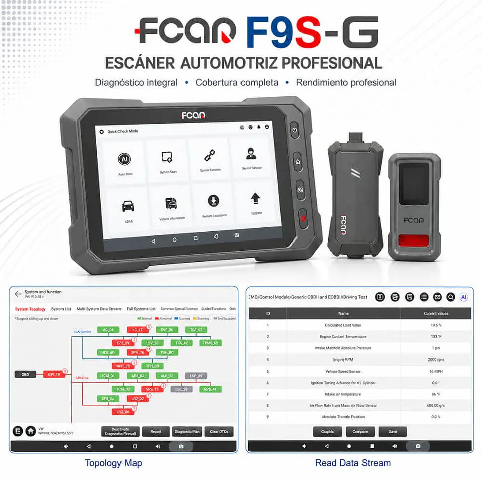 Escáner FCAR F9SG (12v-24v) 3